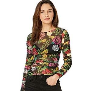Guess Floral Ruched Top